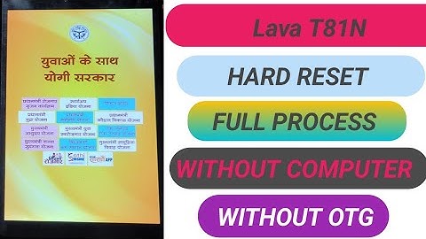 Lava t81n Tablet Hard Reset// frp lock // Pattern lock Unlock #lava #hardreset #unlock