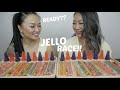 Jello race challenge pt 2 mukbang with sister  ne lets eat