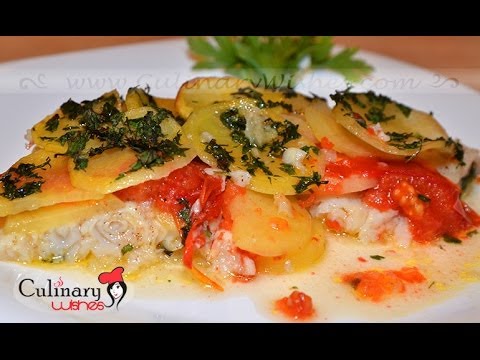 How to cook Baked Cod with Potatoes and Tomatoes