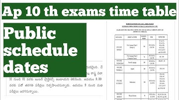 AP 10th Class Public Exams Time Table || ap 10 th class public exams dates || ap 10th exam date 2022