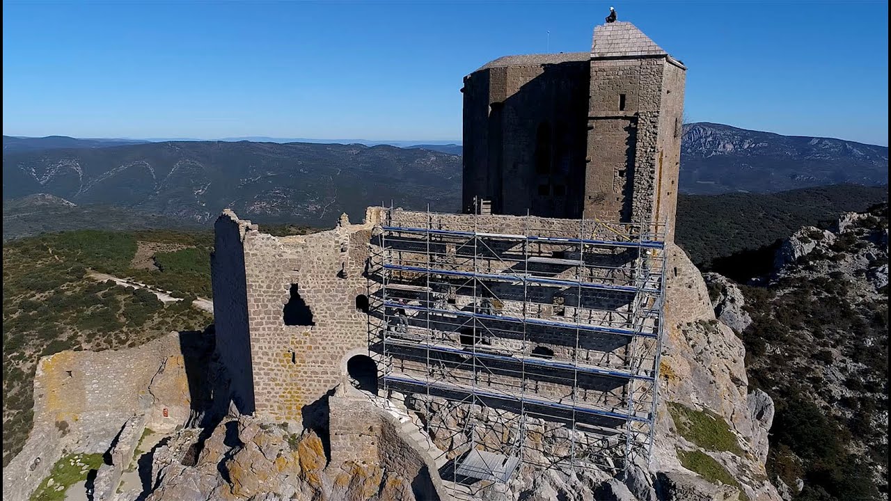 Quéribus, travaux de restauration