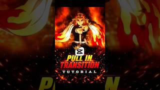Pull In Transition Tutorial 💀🔥 | Capcut tutorial | #capcut #anime