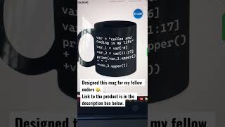 Coding Coffee Mug | Python Coding Coffee Mug | Designed My Product On Gearbubble #shorts #coffee