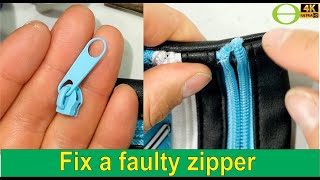 How to fix a zip puller that came out - how to fix a faulty zipper on a pencil bag
