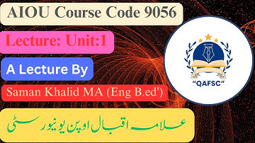 AIOU Course Code 9056 BS English Lecture Unit : 1