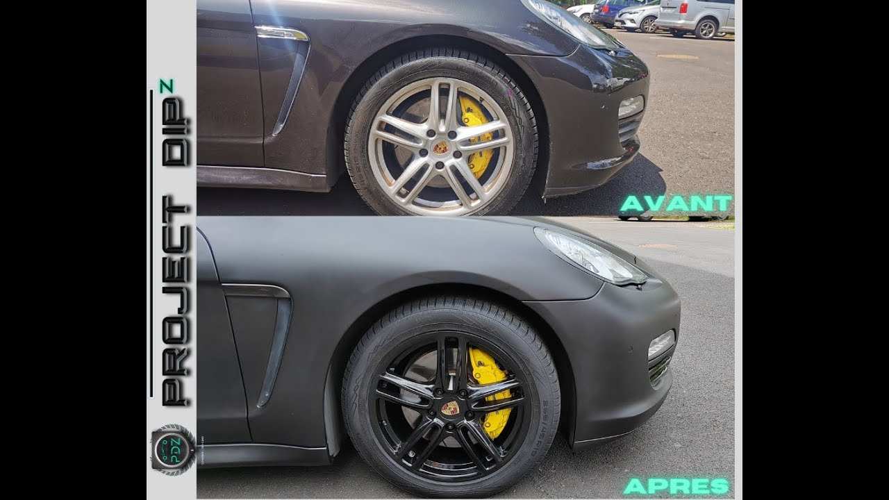 Porsche Panamera Turbo S avec un covering noir satin - ELITEWRAP