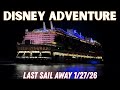 Farewell Disney Adventure | Final Departure from Port Canaveral (Jan. 27, 2026)