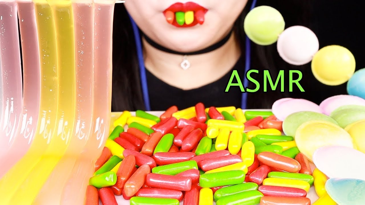 SUB) 젤리 캔디 젤리국수 수수깡젤리 알약캔디 우주캔디 / Jelly Noodles & Jelly Candy & UFO