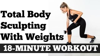 Strength Training for Women, 18 Minute Total Body Sculpting Time Saver Workout screenshot 3