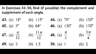 complement supplement angles
