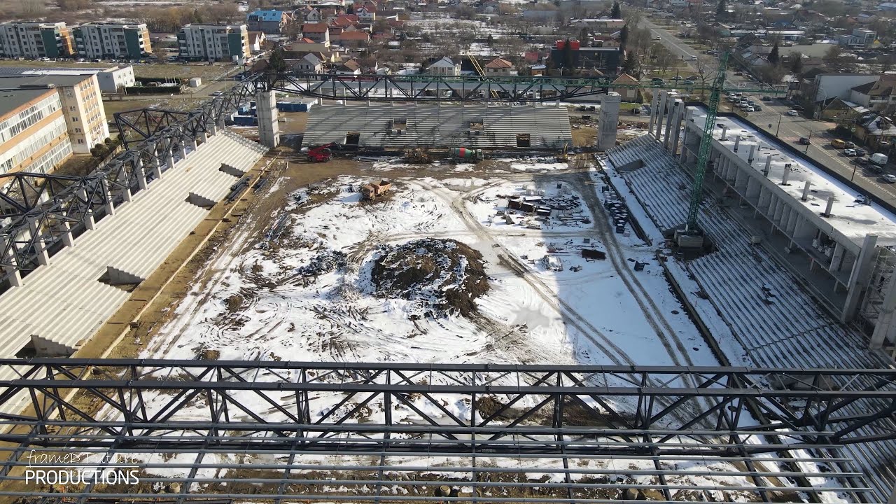 Stadionul „Eroii Timișoarei” - Stadiu lucrări 24.01.2026