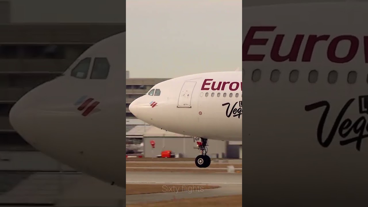 Eurowings Airbus A330-203 Take-off at Manchester Airport