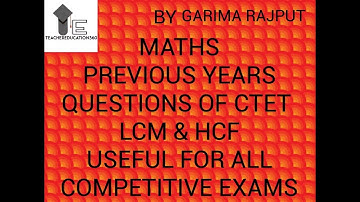 #CTET MATHS|LCM AND HCF TRICKS|