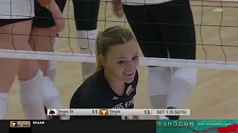 Texas Vs Texas State | Full Match | NCAA Women Volleyball 02/29/2024 thumbnail