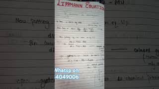 Lippman equation in one shot || Physical chemistry one shot classes