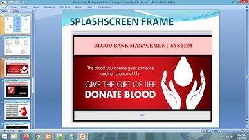 PPT - Blood Bank Management Project PPT | Java Swing Mysql