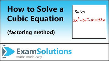How to solve a cubic equation by factorising | ExamSolutions
