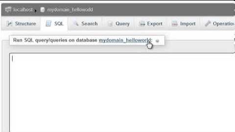 How to run SQL queries in phpMyAdmin