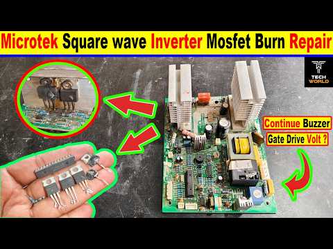 Microtek Square Wave Inverter MOSFET Burn Repair | Drive Voltage Fault 🔥