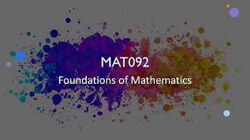 MAT092-1-8 Introduction to Algebraic Expressions