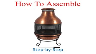 How to assemble Better Homes & Gardens Copper Chiminea Fire Pit, Wood Fuel