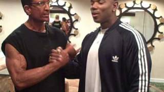 Flex Wheeler  backstage at the INBA 2008 Natural Oylmpia with Michael Ferencsik