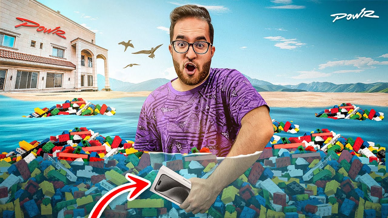 زبنت أيفون 15 داخل مسبح فيه 100,000 حبة ليقو 🤯🔥