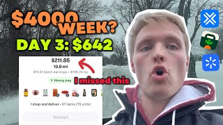 Can I Make $4,000 in One Week Using Gig Apps? Day 3 ($642 in ONE Day!)
