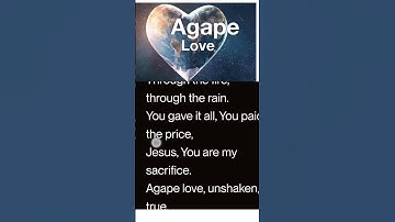 Thumbnail of Agape Love #originalsongcomposition #songlyrics #lyrics #original #music #originalonly #song #duet