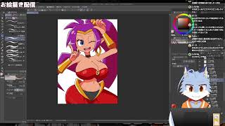 【お絵描き】朝活お絵描き：シャンティ描く【2時間くらい】