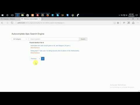 Autocomplete ajax search engine with category.