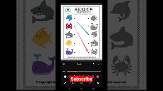 Shadow Matching for Kids || Education || Worksheet || shorts || part-4