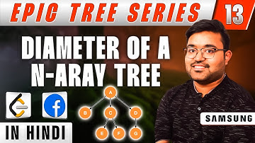 Facebook Interview Question | Leetcode premium | Diameter of N-Ary Tree | EPIC Tree | DSA | Hindi