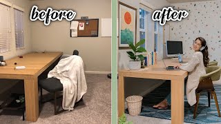 DIY Home Office MAKEOVER &amp; Declutter | Before &amp; After!