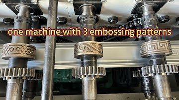 One metal roller shutter door machine with 3 different embossing patterns