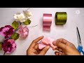 DIY| cara membuat bunga dari pita satin | flower Bouquet #satinribbonflowers