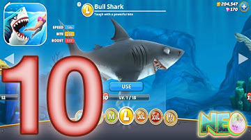 Hungry Shark World: Gameplay Walkthrough Part 10 - Bull Shark (iOS, Android)