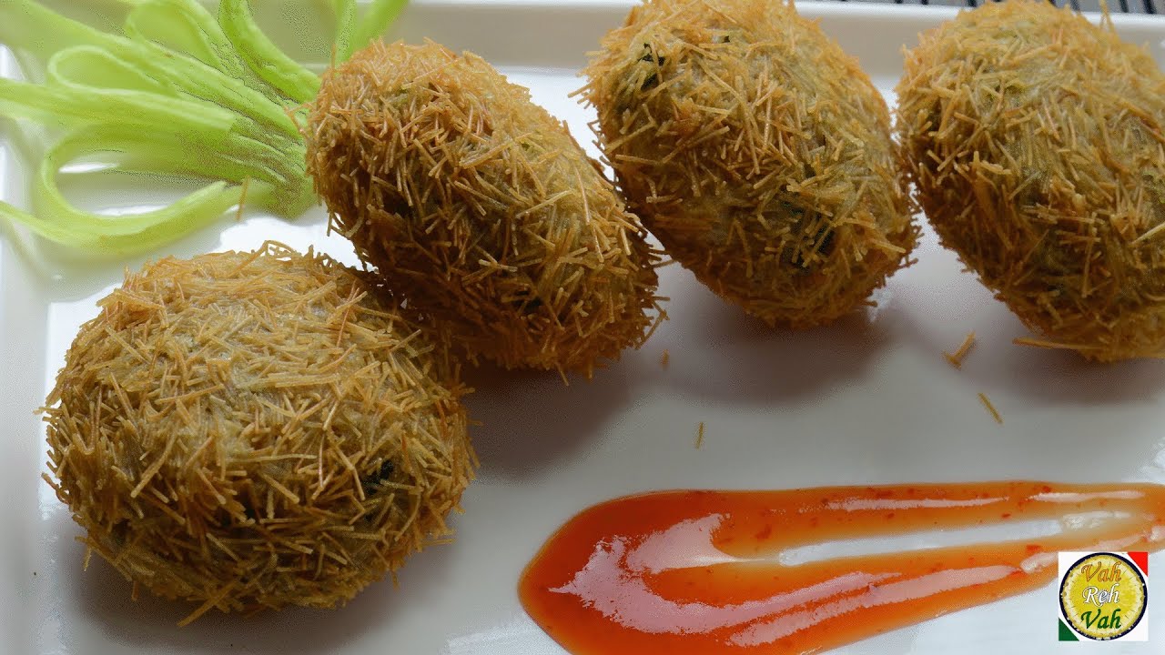 Indian Kebab pattie Vermicelli Coated By Vahchef