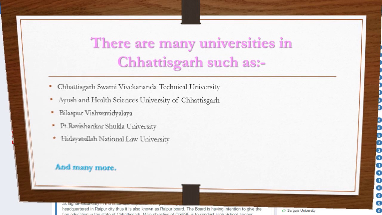 Chhattisgarh Board and University Latest Exam Results