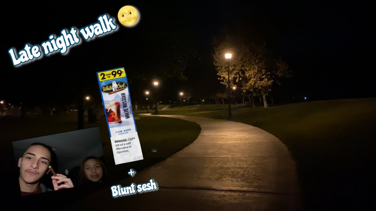 Late night walk 🌝💨 (Blunt Smoke Sesh)