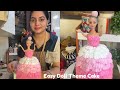 Doll Theme Cake | Pink Chocolate Cake for Girls | Easy Cake Design &amp; Icing Ideas 