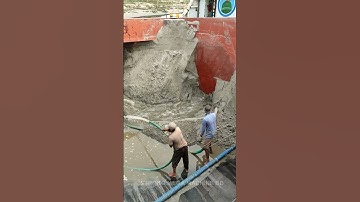 Sand is Being Unloaded from Barge with Powerful Pipe Machine’s Part 47 #shorts #ytshorts