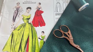 The Making Of A 1950s Ball Gown Using A Vintage Sewing Pattern