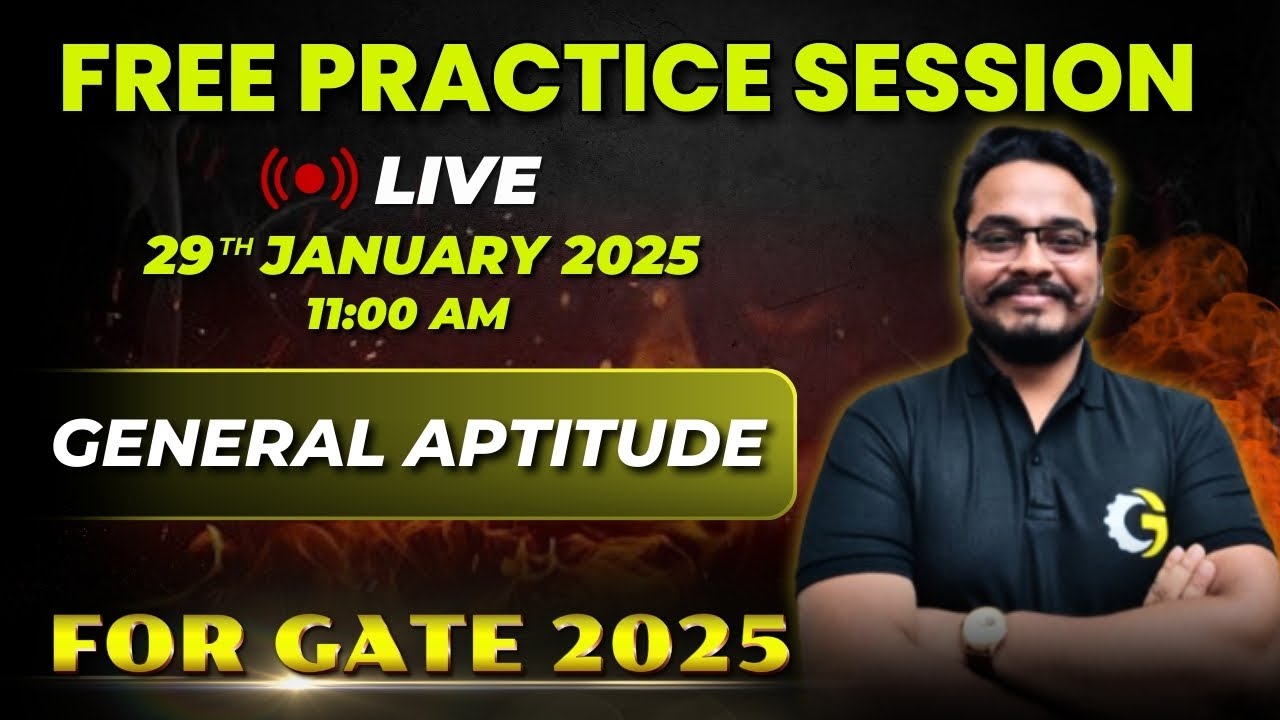 General Aptitude Live Practice for GATE 2025 #gblions #gate2025 - YouTube