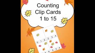 Counting 1-15 / numbers 1-15 / number recognition / 2020 flash cards printable