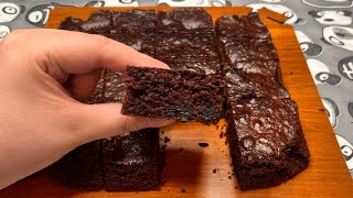 Dark chocolate brownies that made by available and simple ingredients we have in our house