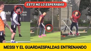 MESSI Y EL GUARDAESPALDAS EN LOS ENTRENAMIENTOS CON EL INTER MIAMI