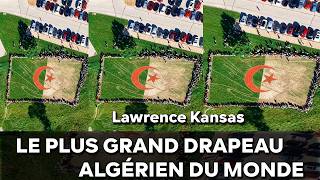 Pour célébrer l'équipe nationale algérienne, un immense drapeau algérien a été déployé en Amérique