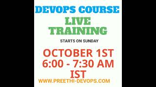 DevOps New Batch | Live Training on October 1st 6:00 AM IST