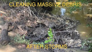 UNCLOGGING MASSIVE DEBRIS FIELD AFTER STORM 10\/2023